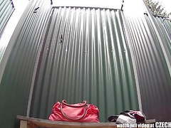 DirtySexNet presents: Amazing young girl shower voyeur