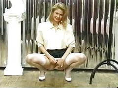 DirtySexNet presents: Blonde spreads her legs to show off her pussy and ass