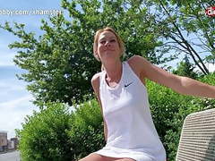 DirtySexNet presents: German blonde milf outdoor creampie
