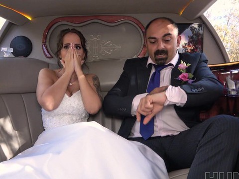 DirtySexNet presents: Busty bride jennifer mendez gets ass fucked in back of the limo