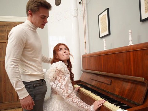 DirtySexNet presents: Redhead pianist goes nuts for my hard dick after practice
