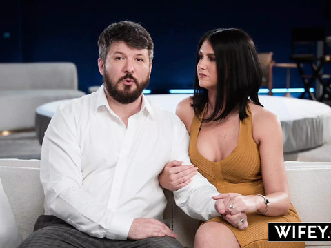 DirtySexNet presents: Wifey hubby watches as his horny wife sienna rae gets double penetrated in front of him