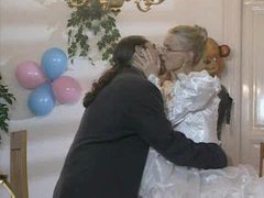 DirtySexNet presents: Bride in glasses has cock in her ass