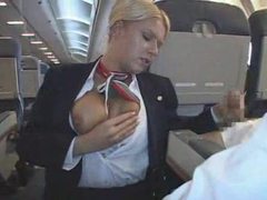 DirtySexNet presents: Stewardess makes his cock feel good