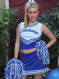 DirtySexNet presents: Cheerleader Kristi Kay drops pompoms and gets naked