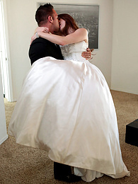 DirtySexNet presents: Bride with big fake tits Veronica Vain gets her trimmed pussy nailed deep