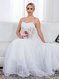 DirtySexNet presents: Blonde bride Anna Khara has sex with the groom and a photographer at once