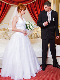 DirtySexNet presents: Redhead Czech bride Lucy Bell getting double fucked on her wedding day