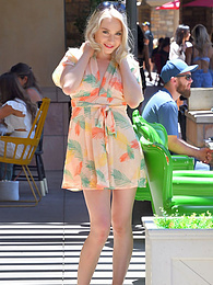 DirtySexNet presents: Slim american blonde Scarlett Hampton masturbates in a backyard
