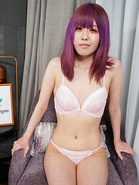 DirtySexNet presents: Asian girl Shiori Fujimori displays her petite tiny tits and unveils her complete nakedness in a solo